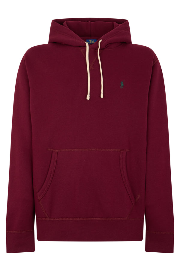 Hooded Sweatshirt Classic Wine Cotton Jumpers