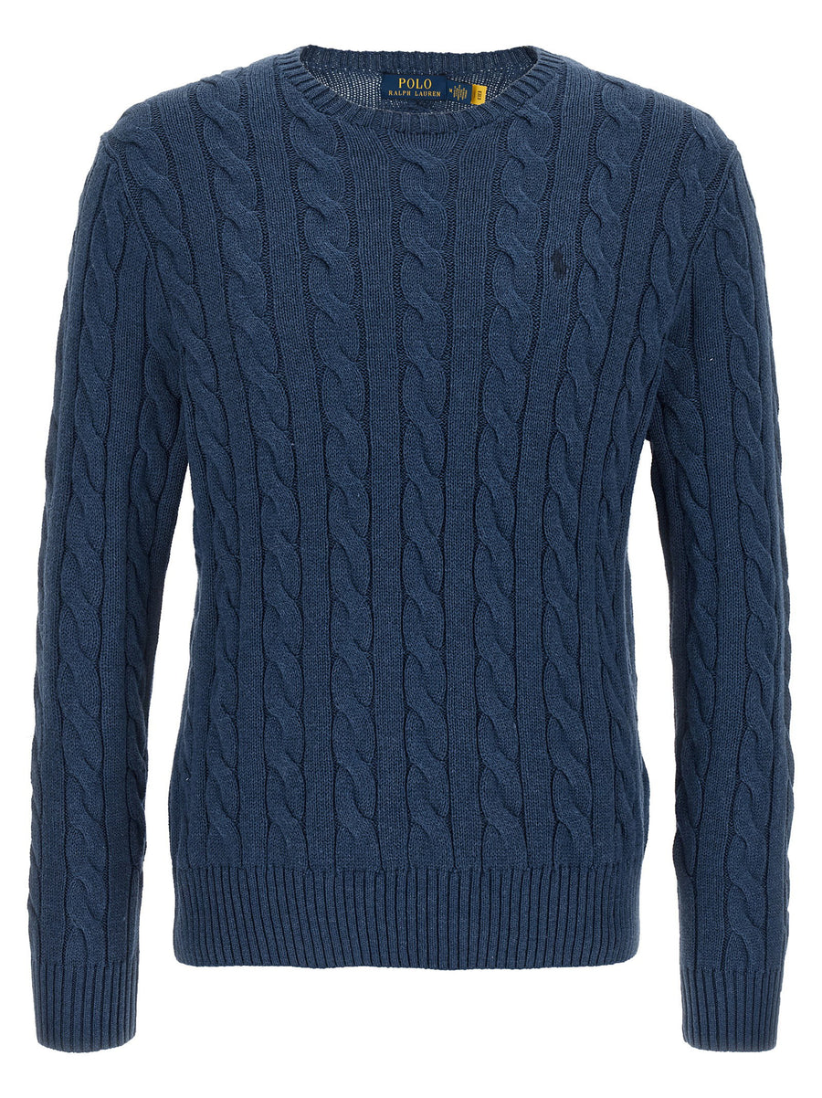 Polo Ralph Lauren Cable-Knit Cotton Sweater — Navy