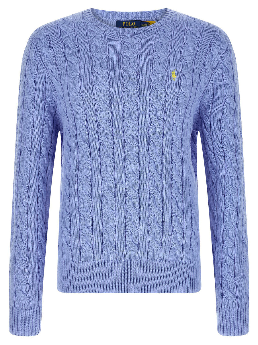 Polo Ralph Lauren Cable-Knit Cotton Sweater — periwinkle