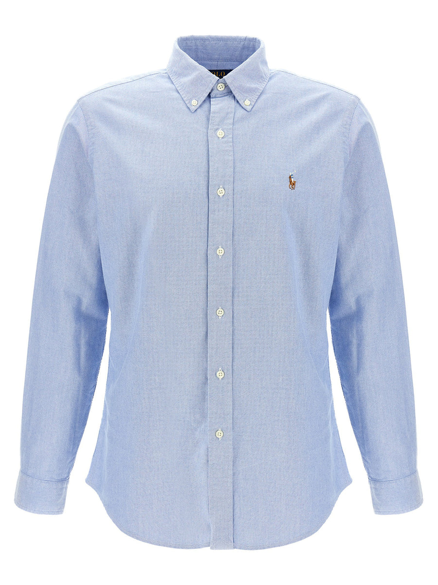 قميص أكسفورد Polo Ralph Lauren قطن قميص — أزرق فاتح