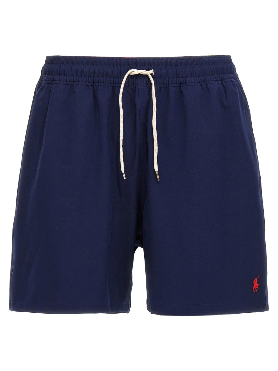 Polo Ralph Lauren Logo-Embroidered Swim Shorts — navy