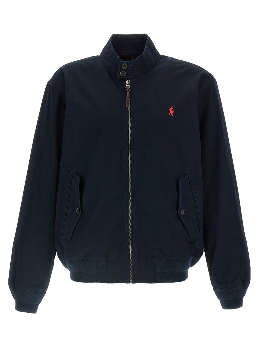 جاكيت بومبر قطن مطرز من Polo Ralph Lauren شعار — كحلي