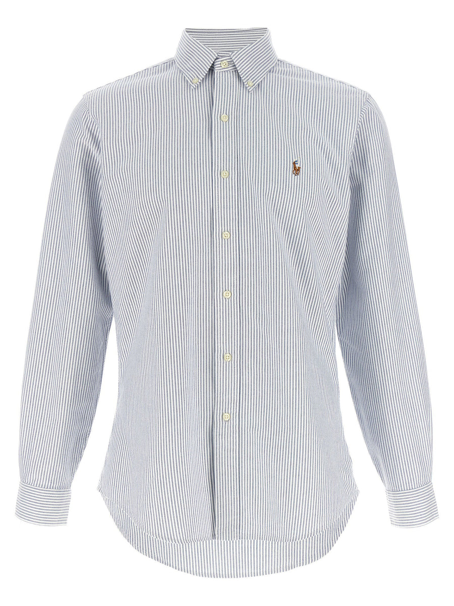 قميص أكسفورد مخطط Polo Ralph Lauren قطن قميص — أزرق