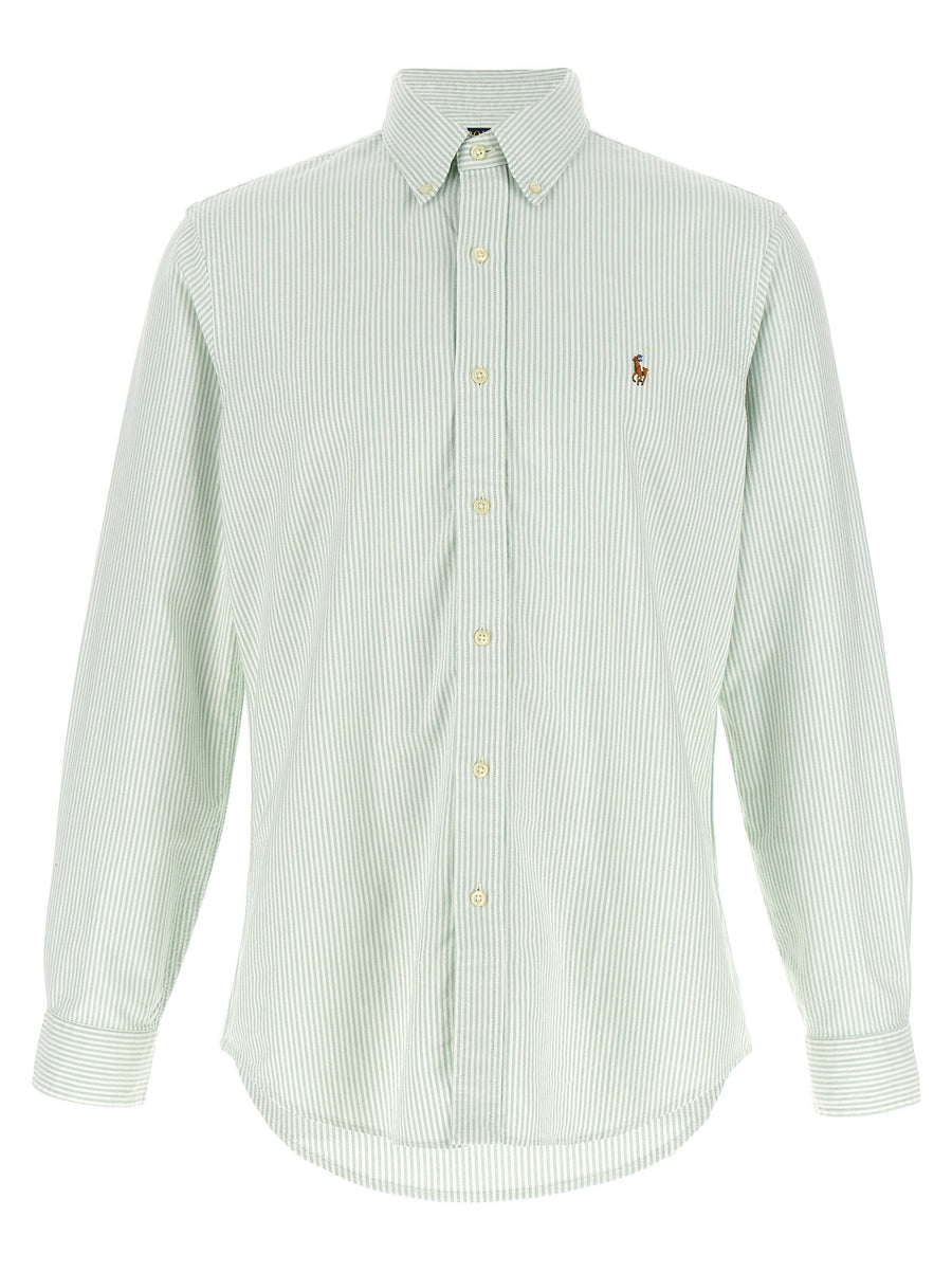 Polo Ralph Lauren Striped Oxford Cotton Shirt — Light green