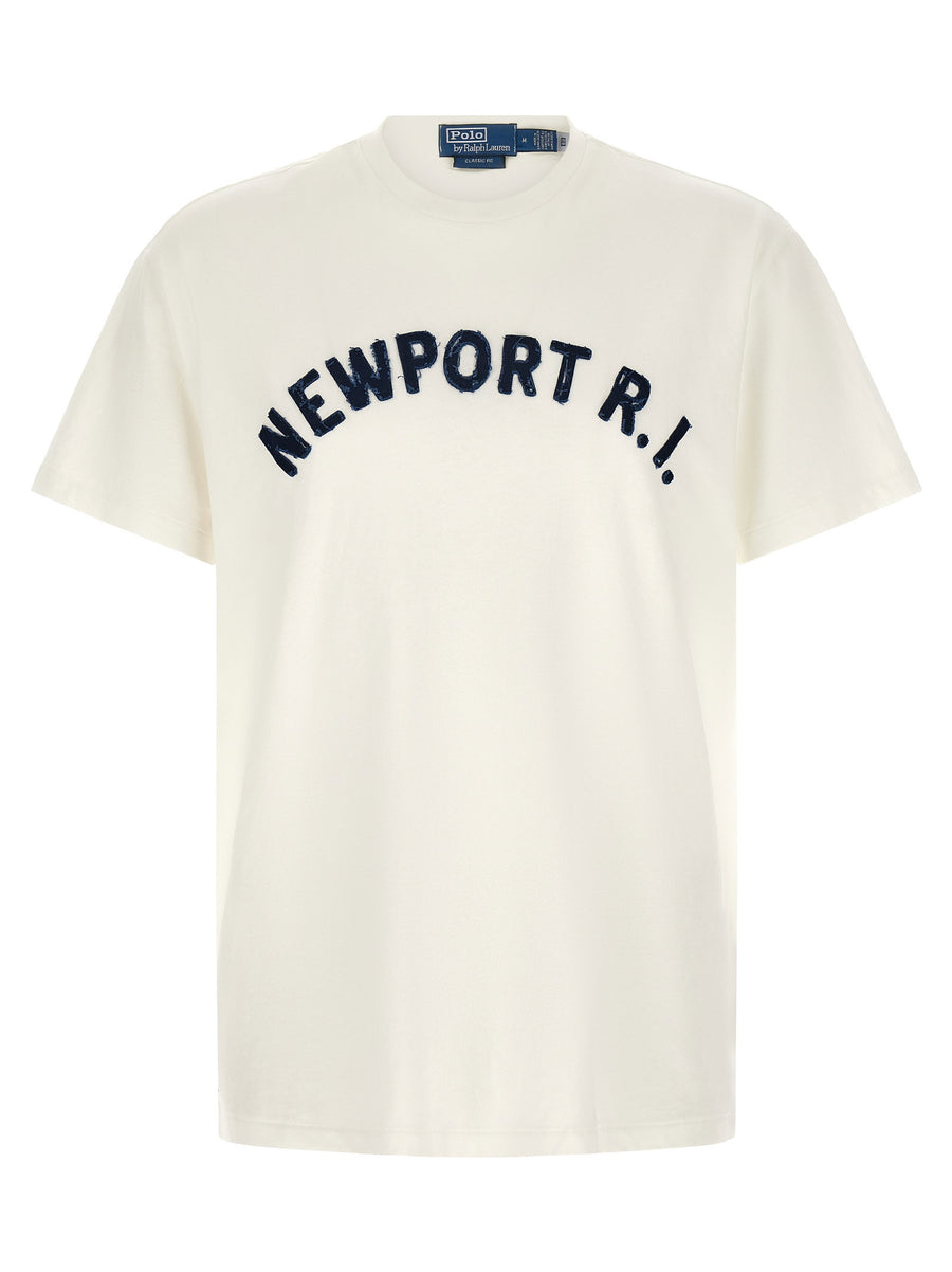 Polo Ralph Lauren Embroidered Logo T-Shirt — Cream