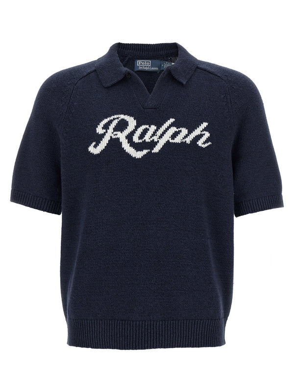 كنزة Polo Ralph Lauren بتصميم إنترسيا من شعار كنزة — كحلي