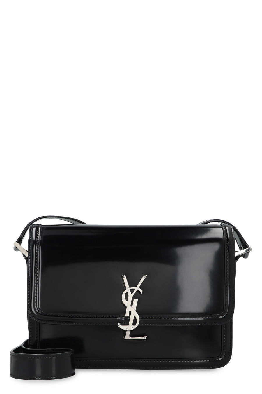 Saint Laurent Solferino Leather Messenger Bag Black Calf