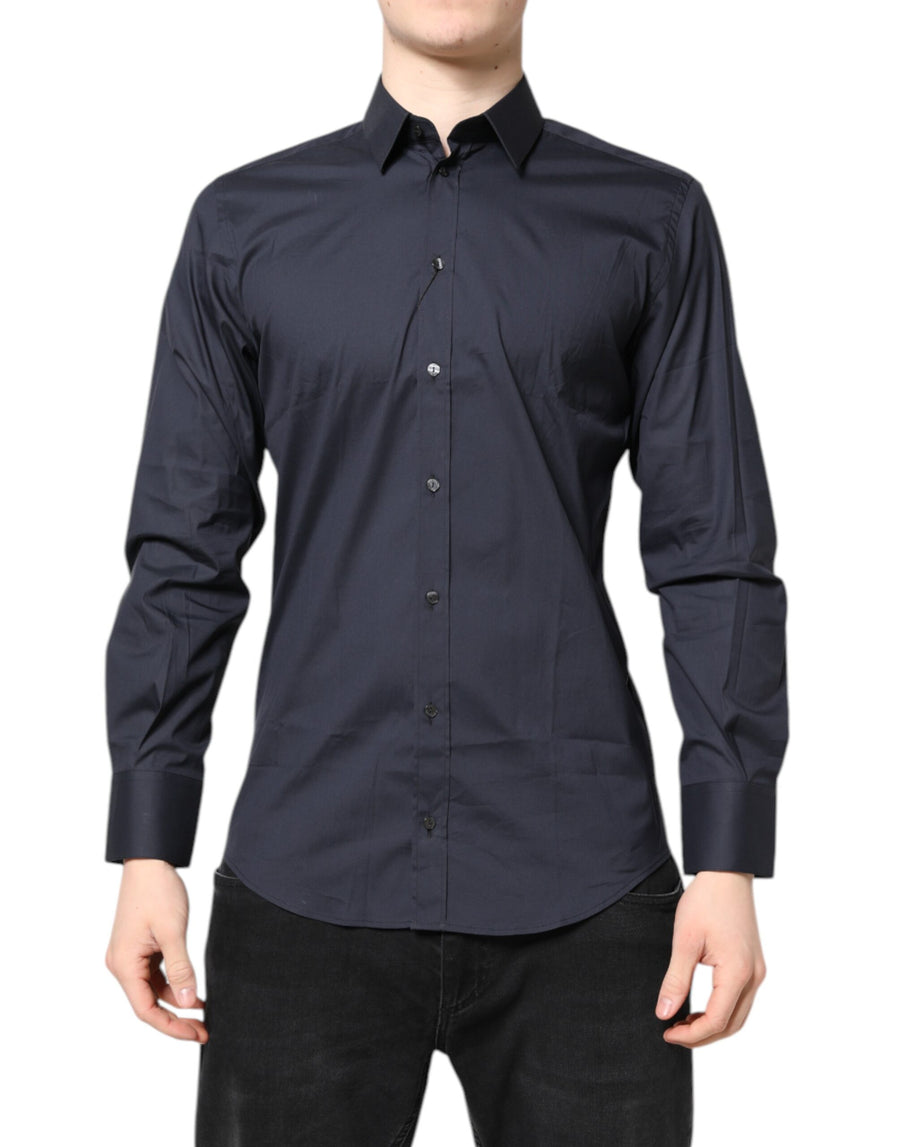 Dolce & Gabbana 68% Cotton 25% Nylon 6% Elastane shirt in navy