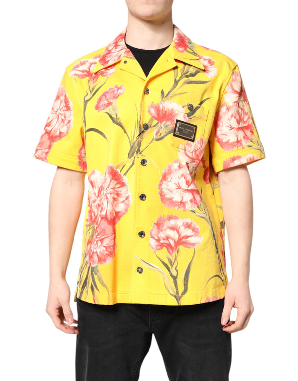 Dolce & Gabbana 98% Cotton shirt in yellow