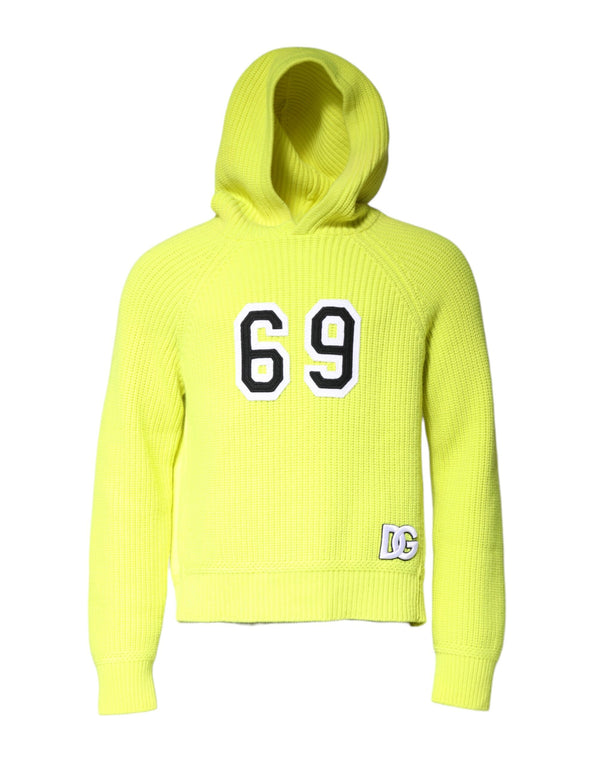 Dolce & Gabbana 100% Cashmere hoodie in yellow