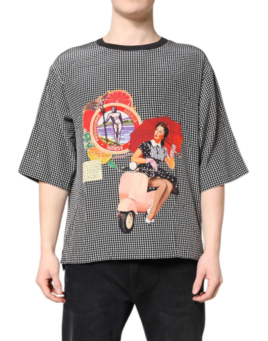 Dolce & Gabbana 100% Silk t-shirt in black