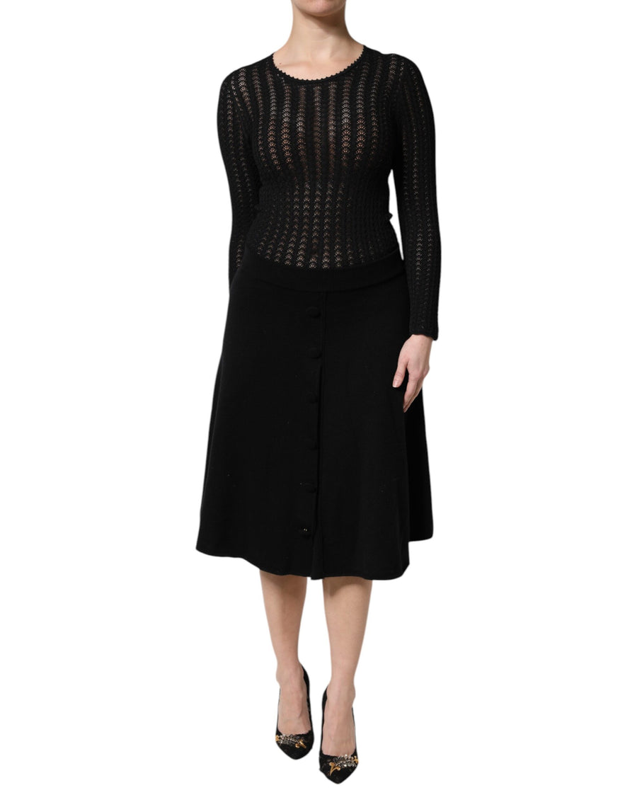 Dolce & Gabbana 50% Cashmere 46% Viscose 4% Polyester dress in black