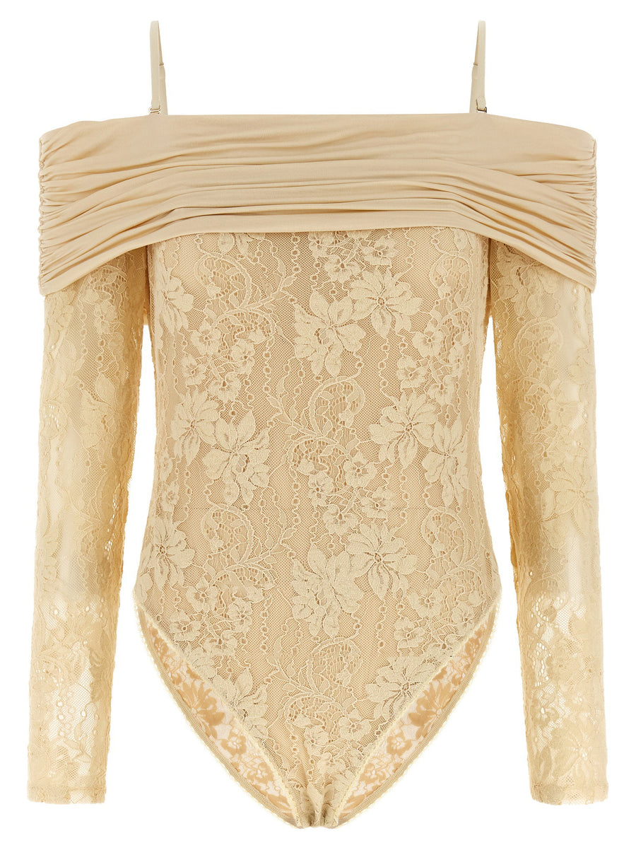 Zimmermann Twisted Romance Bodysuit — Cream