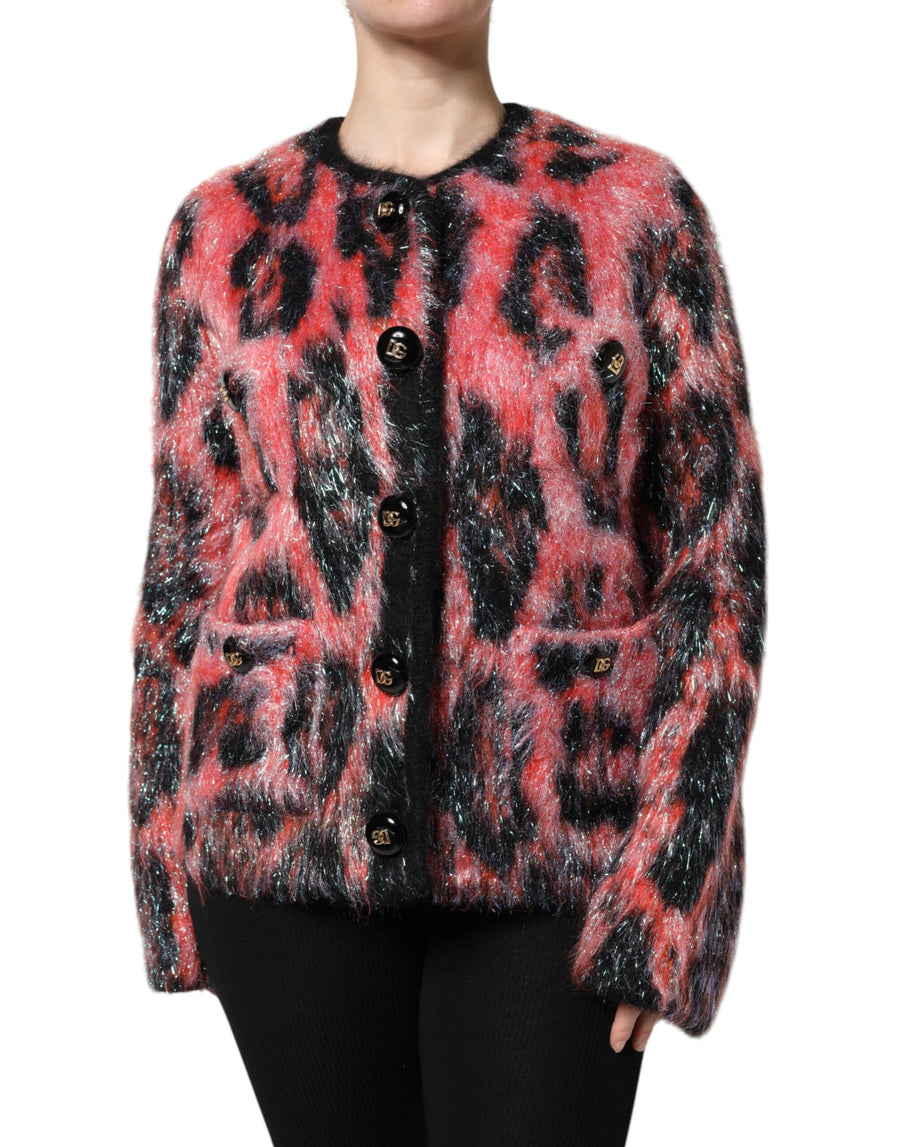 Dolce & Gabbana 27% Angora 26% Polyester Film Fiber 21% Wool 10% Nylon 8% Virgin Wool 8% Mohair cardigan in red