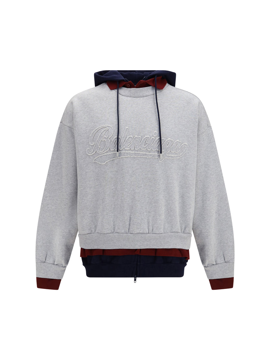 Balenciaga 100% cotton hoodie in gray