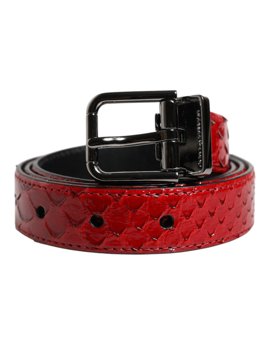 Dolce & Gabbana 100% Molurus Python belt in red