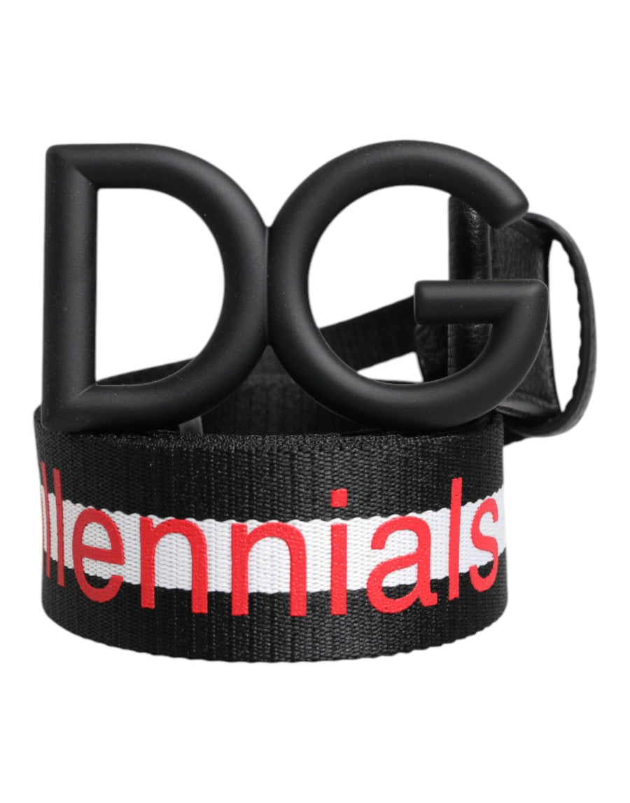 Dolce & Gabbana 95% Polyester belt in black