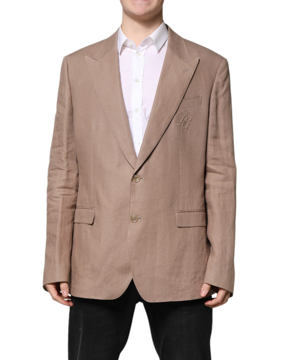 Dolce & Gabbana 100% Flax; Lining: 100% Silk blazer in beige