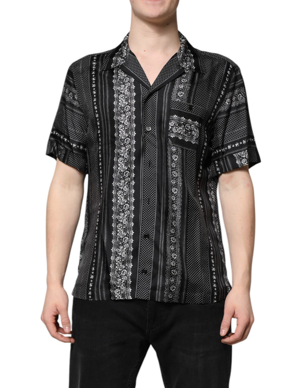 Dolce & Gabbana 100% Silk shirt in black