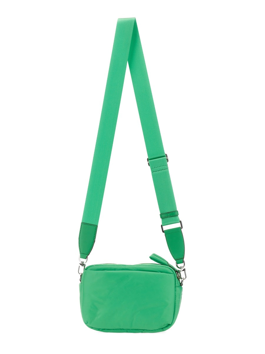 Camera Bag With Logo Green Recycled Polyester Shoulder