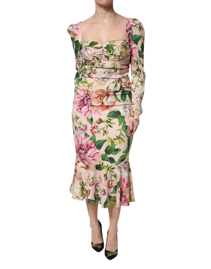 Dolce & Gabbana 89% Silk 11% Elastane dress in pink
