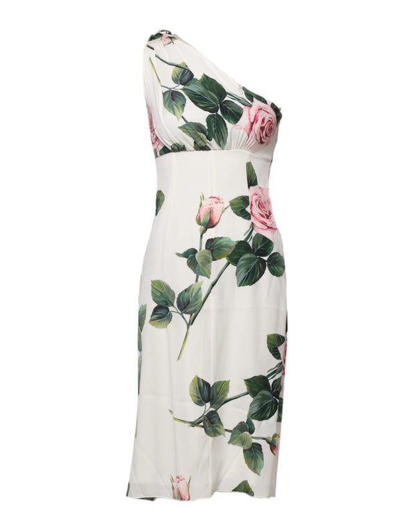 Dolce & Gabbana 94% Silk 6% Elastane dress in white