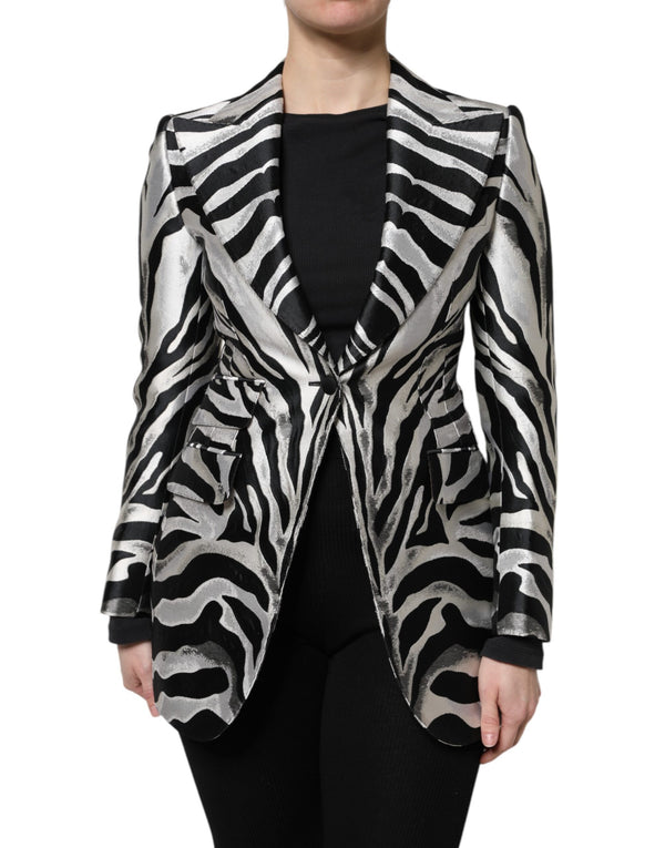 Dolce & Gabbana 84% Polyester blazer in black