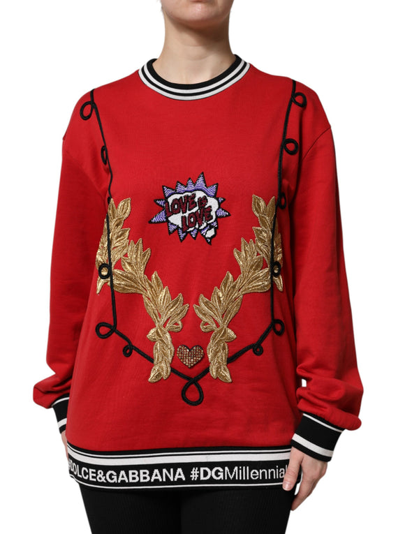 Dolce & Gabbana 100% Cotton sweatshirt in red