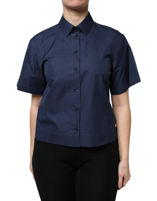 Dolce & Gabbana 81% Cotton 19% Silk blouse in navy