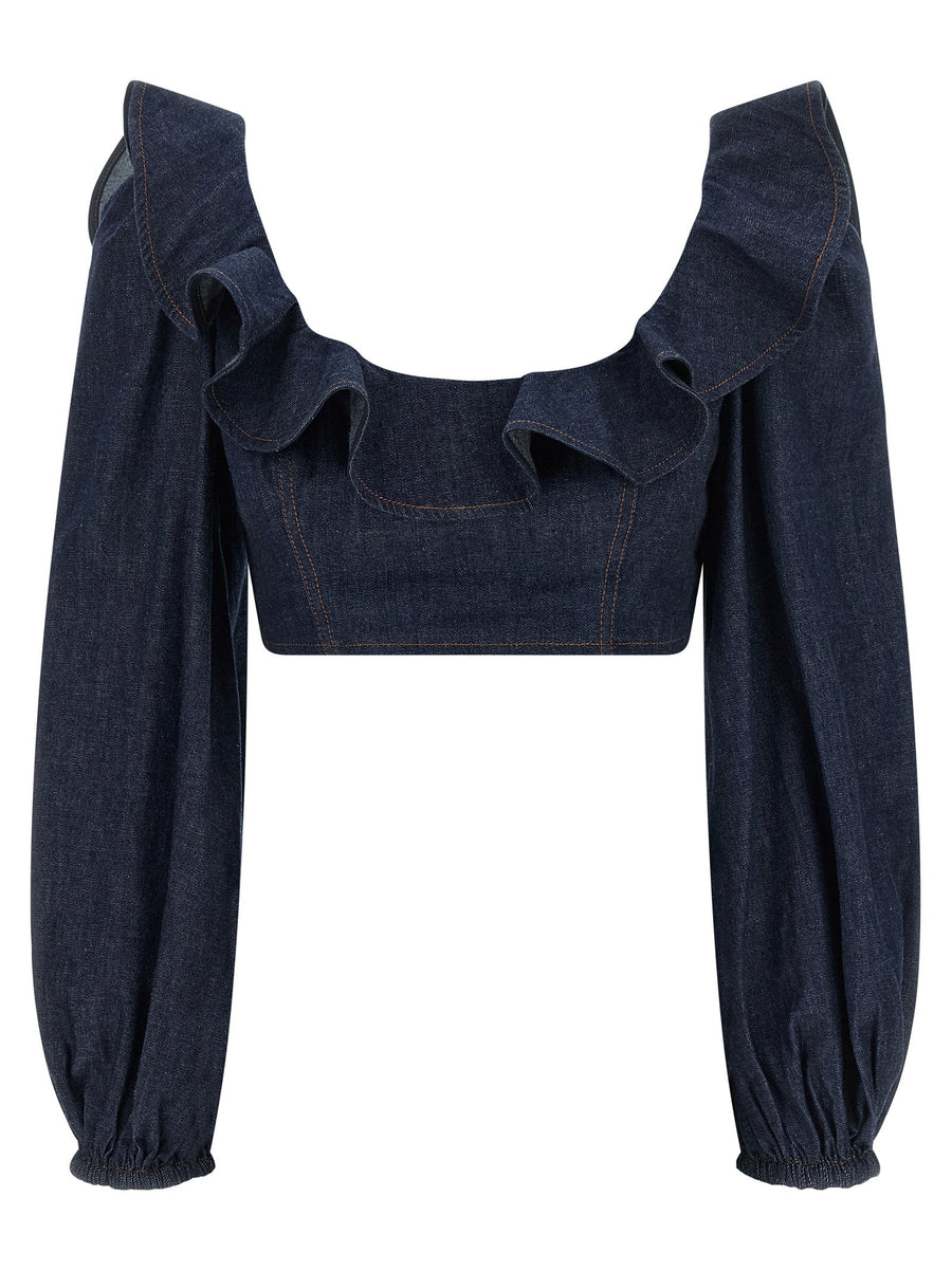 Zimmermann Aster Blouse — Navy