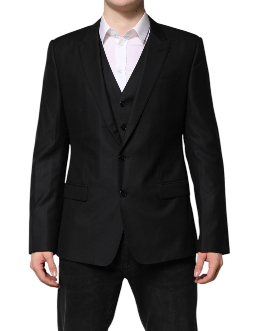 Dolce & Gabbana 82% Virgin Wool 18% Silk pant suit in black