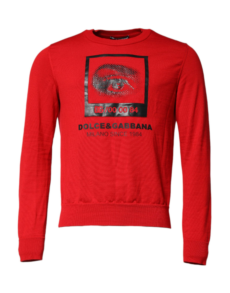 Dolce & Gabbana 94% Virgin Wool sweatshirt in red
