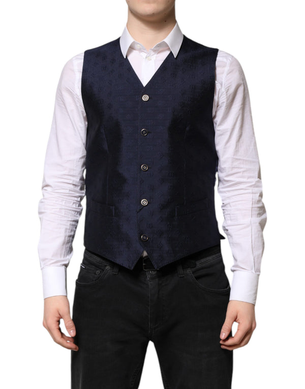Dolce & Gabbana 98% Virgin Wool vest in navy