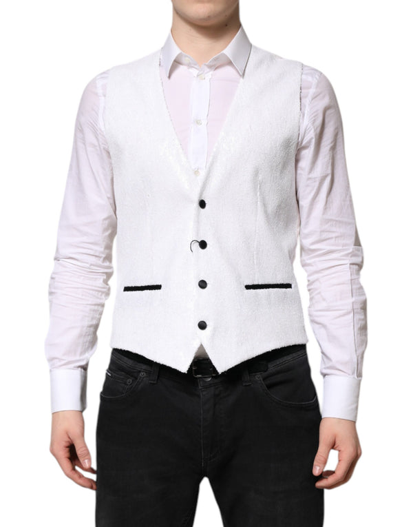 Dolce & Gabbana 70% Nylon vest in white