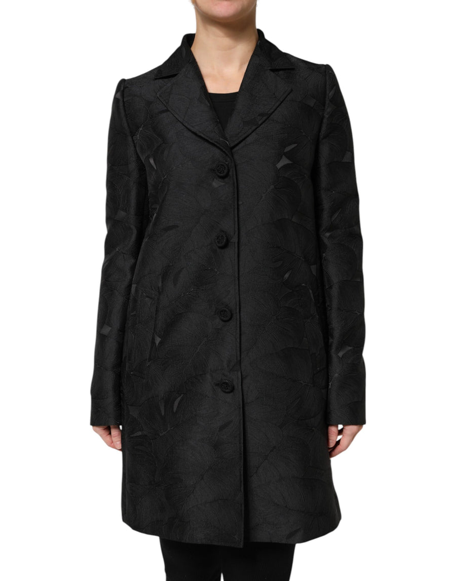 Dolce & Gabbana 95% Polyester 5% Nylon; Lining: 97% Polyester 3% Elastane coat in black