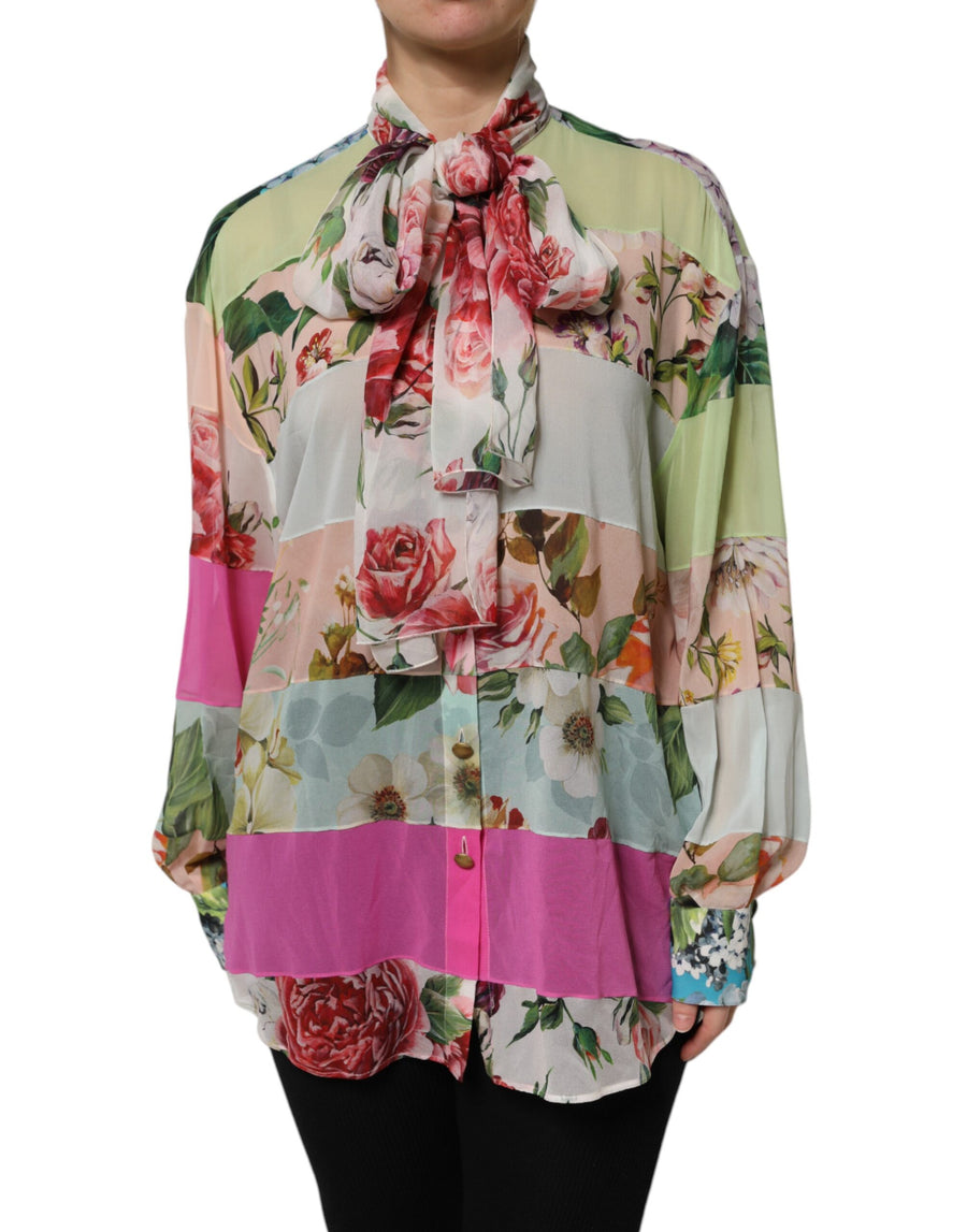 Dolce & Gabbana 92% Silk blouse in multicolor