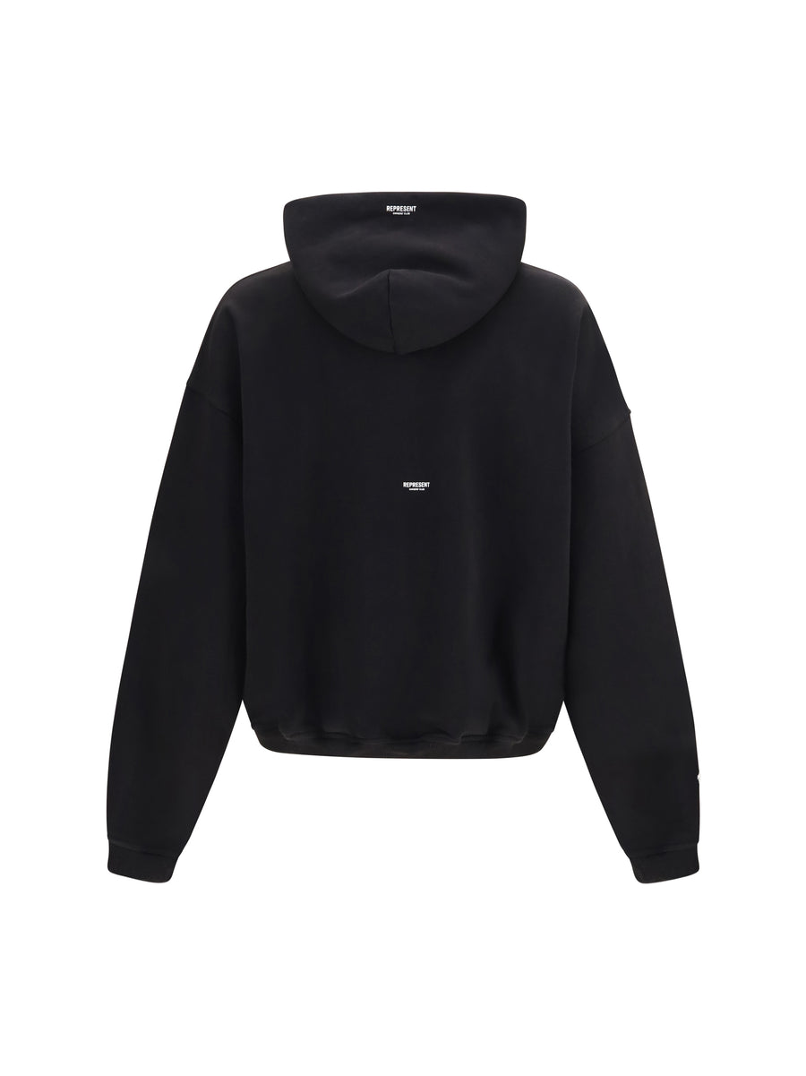 Hoodie Micro Owners Club Jet Black Cotton Sweatshirts