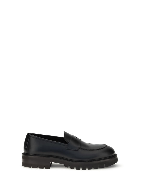 Ferragamo Upper: 100% calf leather; Sole: 100% rubber loafer in black