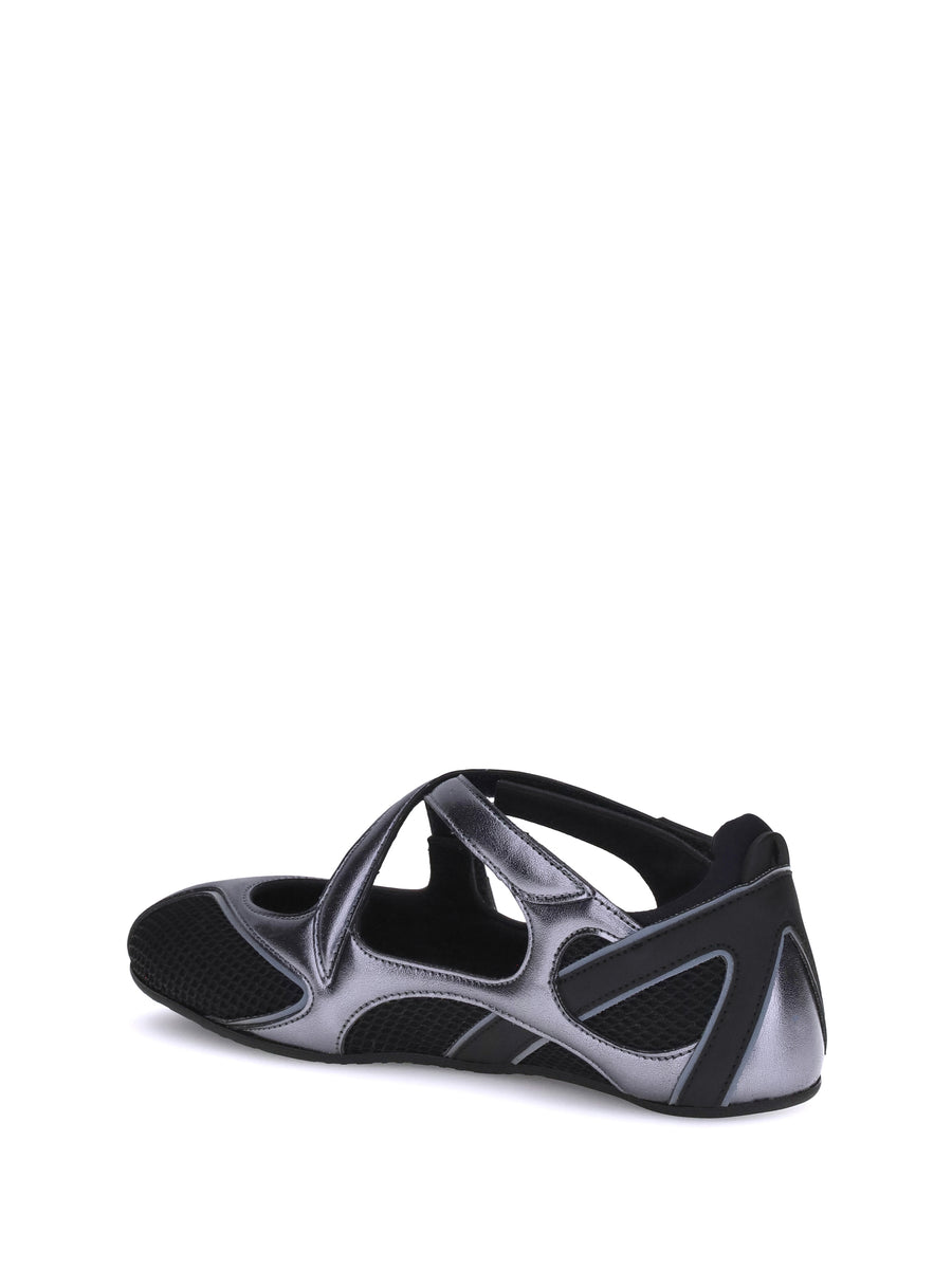 Ballerina Flats Nomad Black Polyurethane Shoes