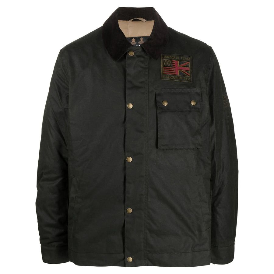 Waxed Cotton Jacket Dark Sage Green Lightweight