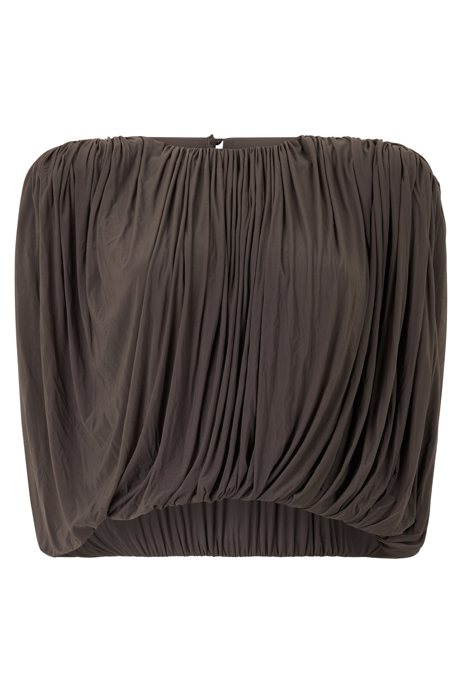 Sleeveless Pleated Top Brown Cuprammonium Rayon Tops