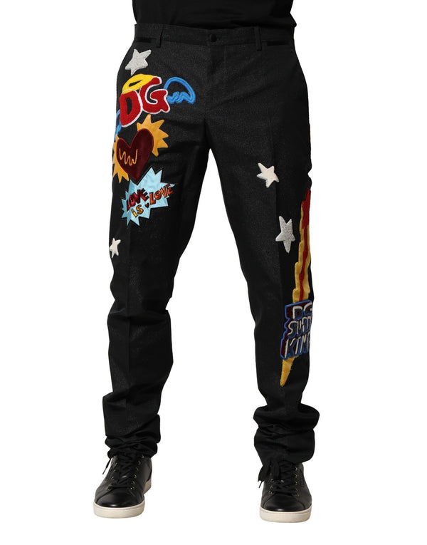 Dolce & Gabbana 64% Acetate 24% Nylon 8% Silk 2% Elastane 2% Polyester trousers in black