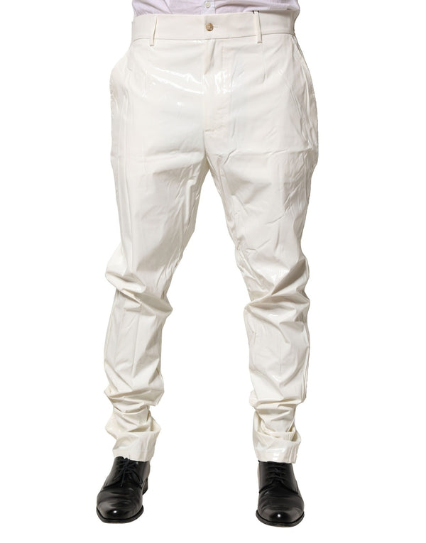Dolce & Gabbana 86% Nylon 14% Elastane trousers in white