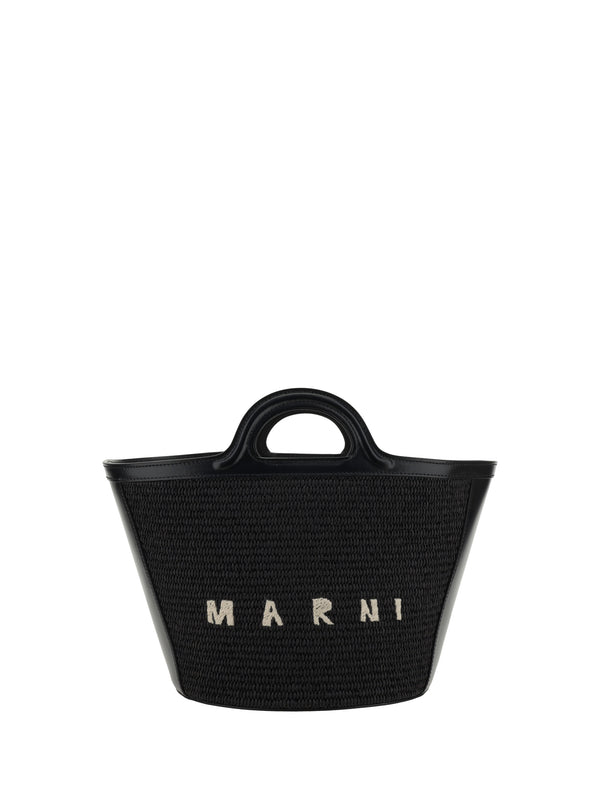 Marni 70% cotton bucket bag in black