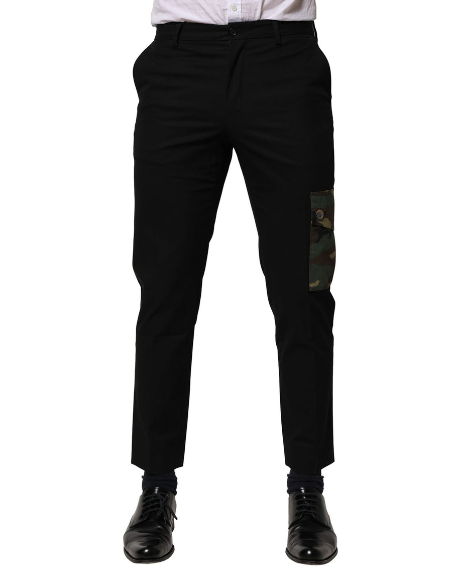 Dolce & Gabbana 98% Cotton 2% Elastane cargo pants in black