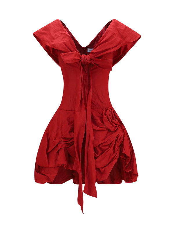 Magda Butrym 90% Cotton; 10% Metal dress in red