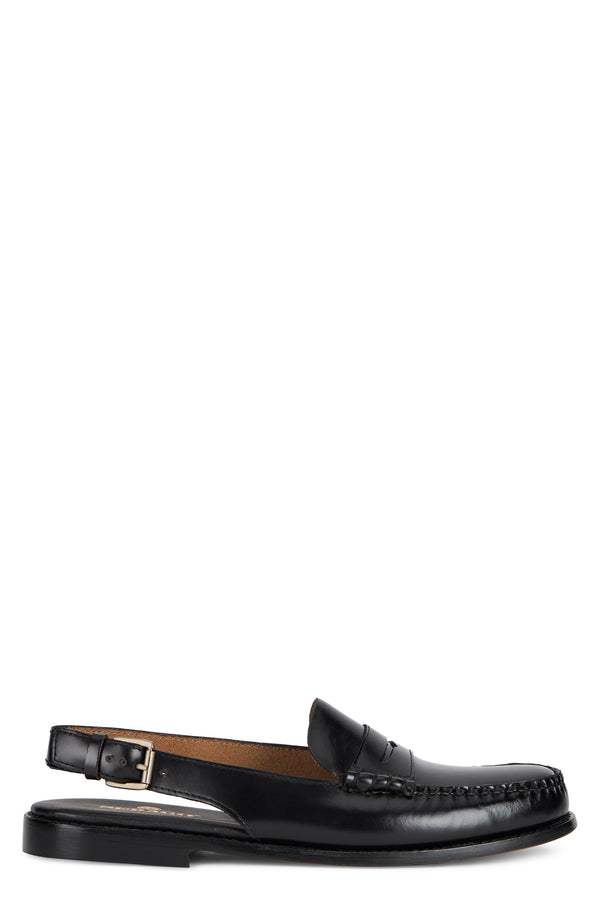 Low Sandal Dan Black Leather Calfskin