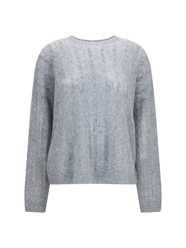 Lisa Yang 77% Kashmir/Capra Hircus; 23% Silk sweater in gray