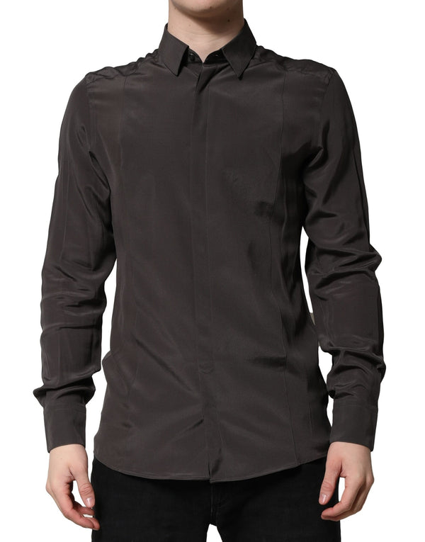 Dolce & Gabbana 100% Silk shirt in brown