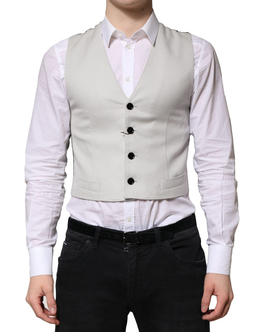 Dolce & Gabbana 98% Virgin Wool vest in gray